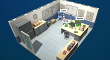 Jeu digital Saumonia - L'univers 3D d'une cheffe d'équipe
